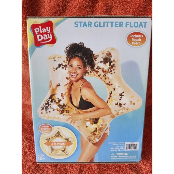 Pool - Water-  Star Glitter Float, 3 Ft Wide, 10 Yrs + , Summer - New - Picture 5 of 5